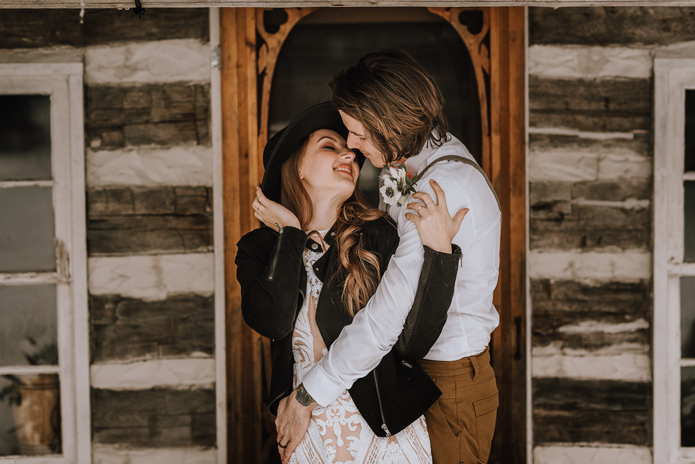 winter cabin elopement