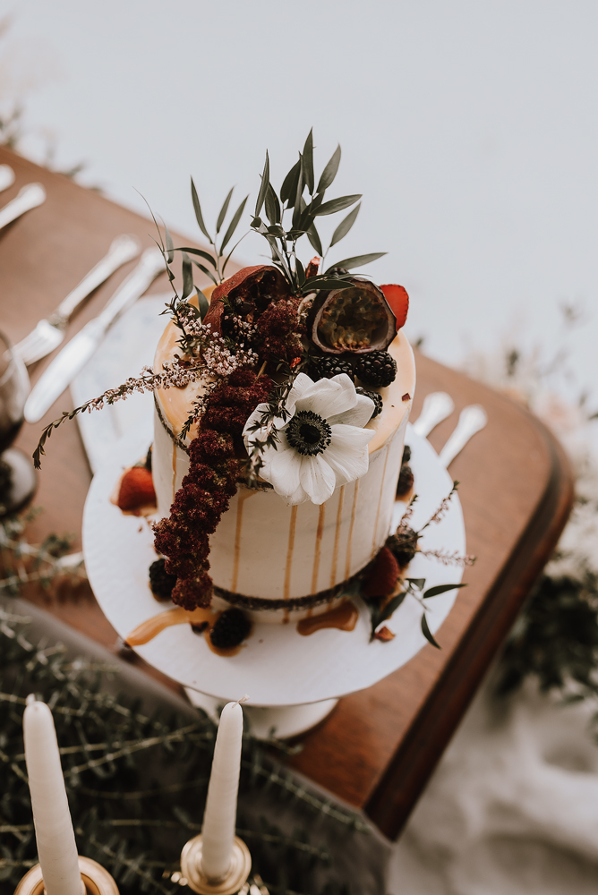 winter cabin elopement