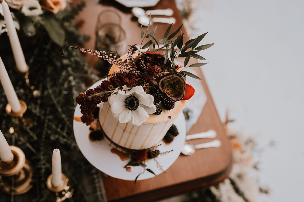 winter cabin elopement