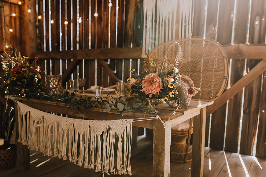 boho barn wedding