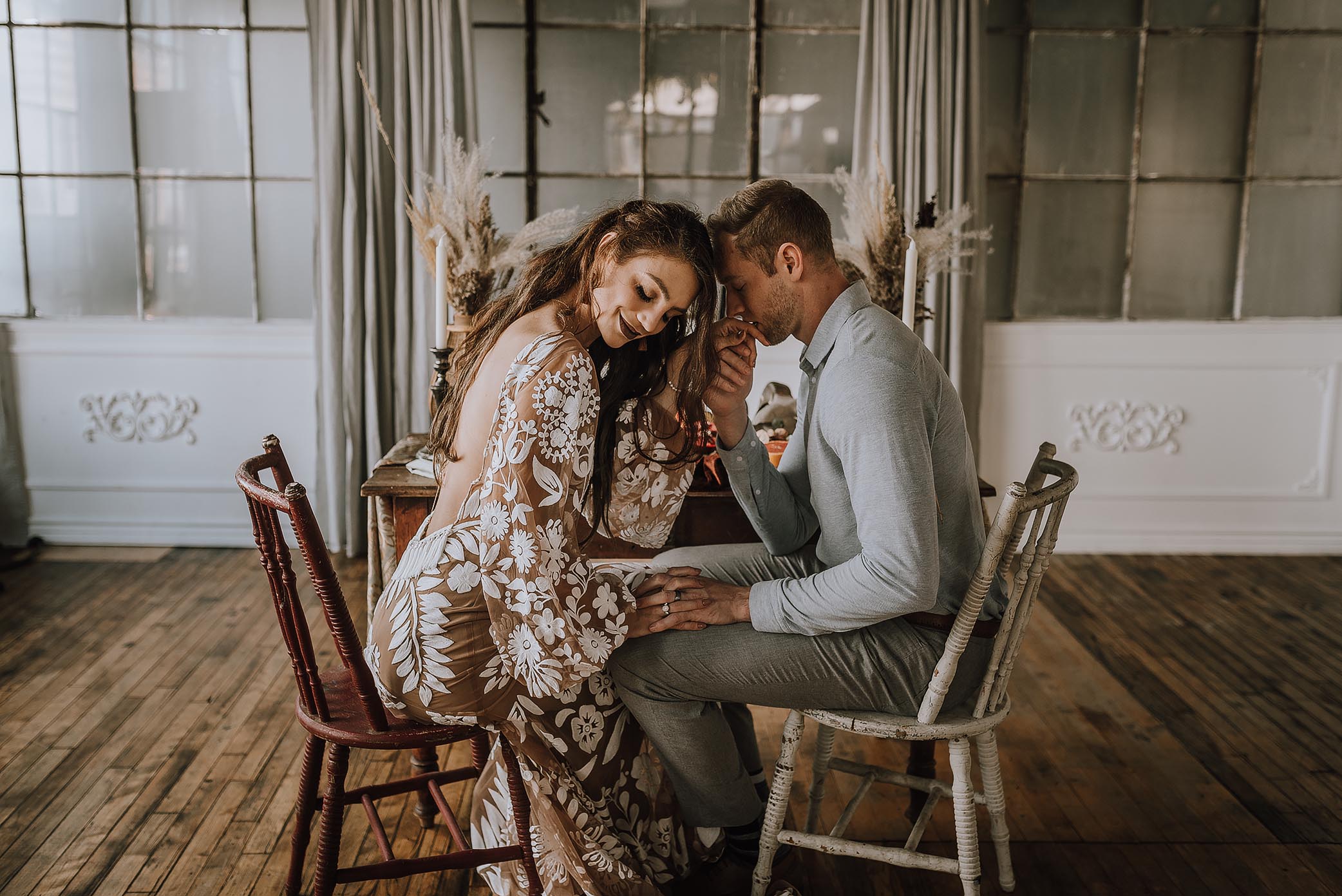 intimate loft elopement