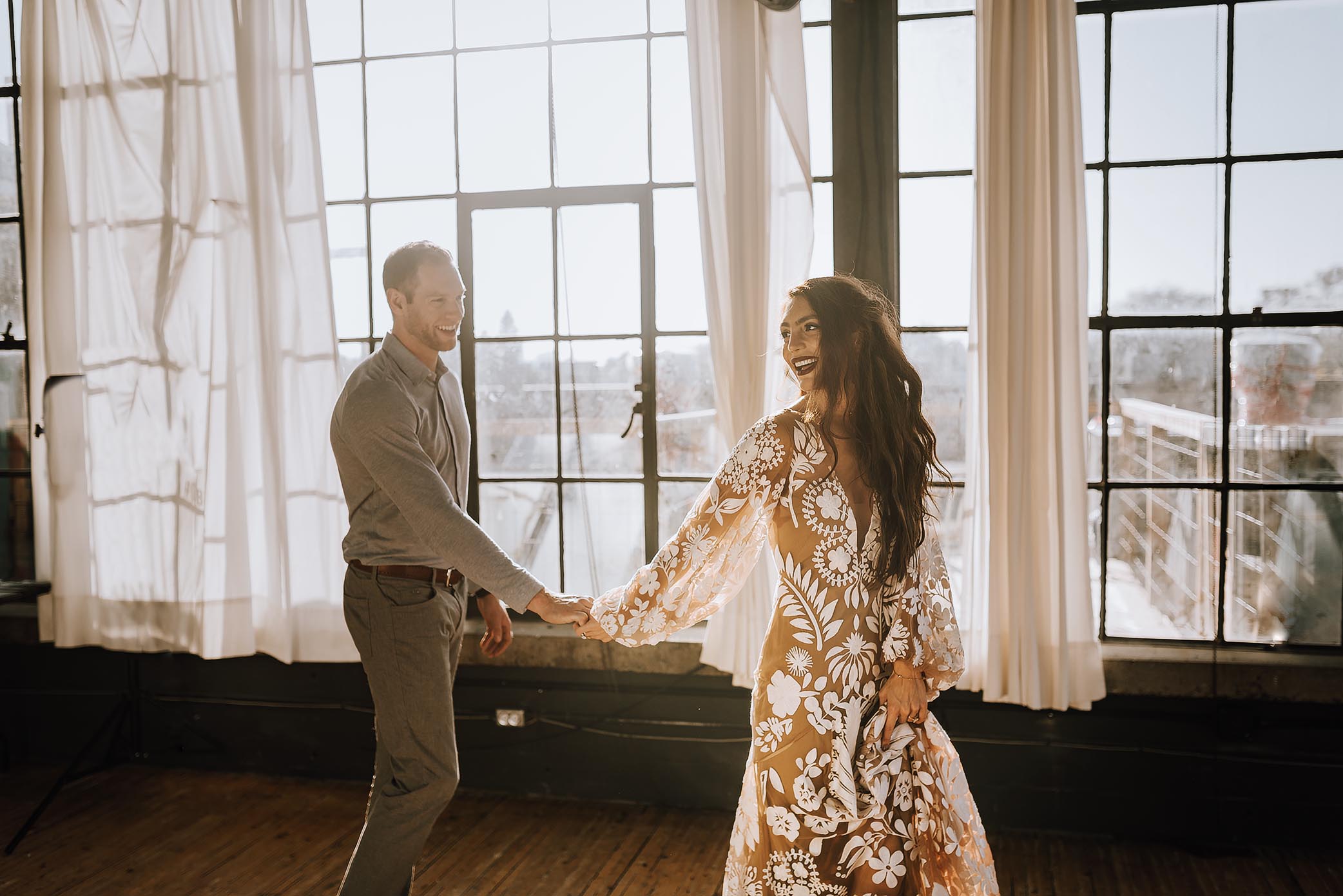 intimate loft elopement