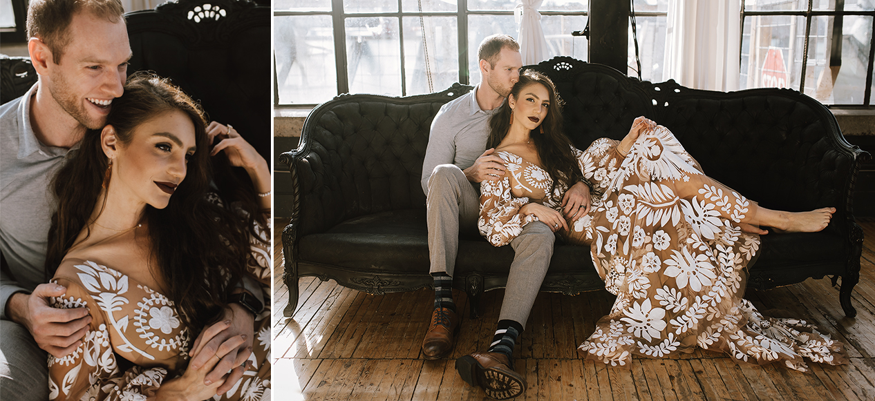 intimate loft elopement