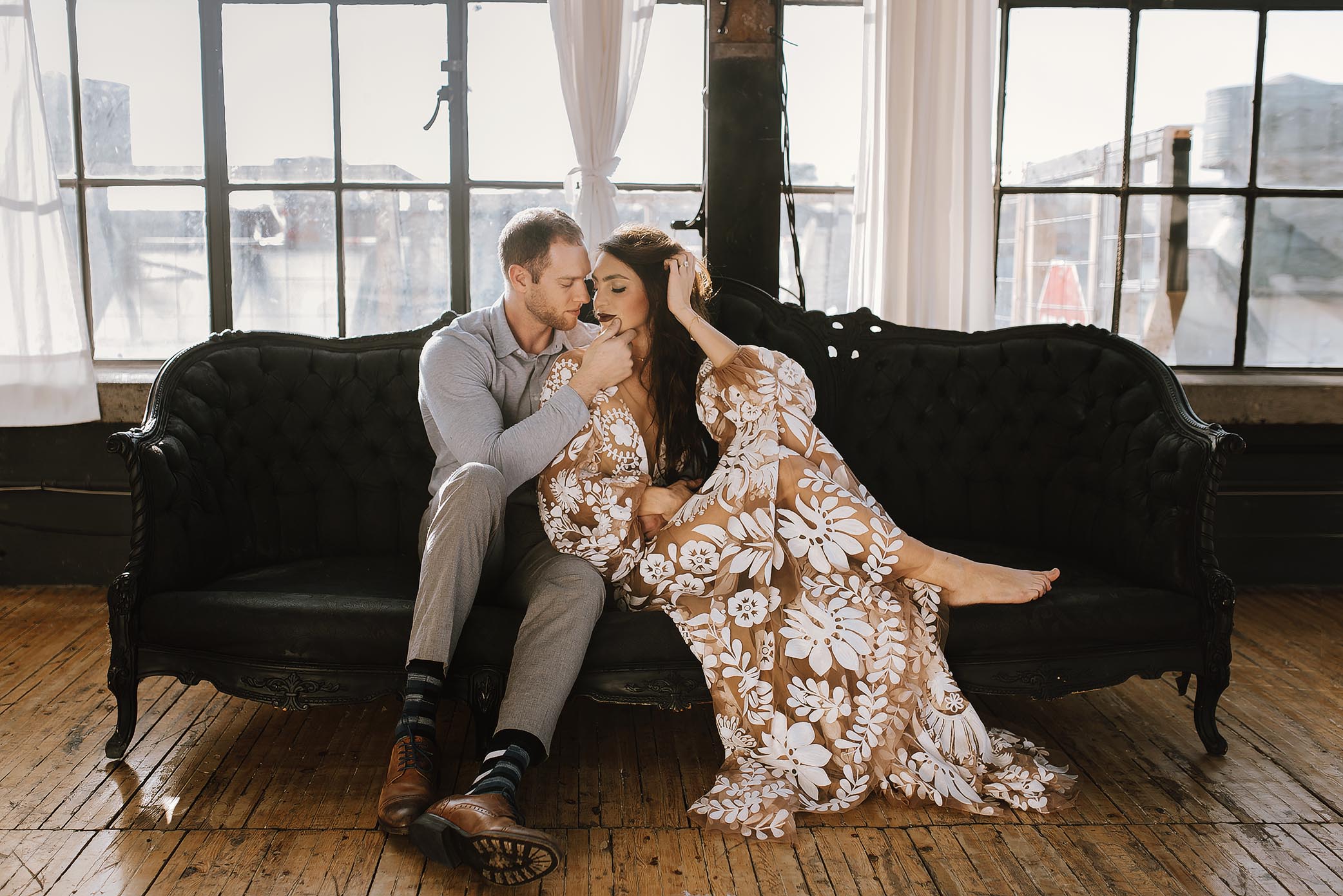 intimate loft elopement